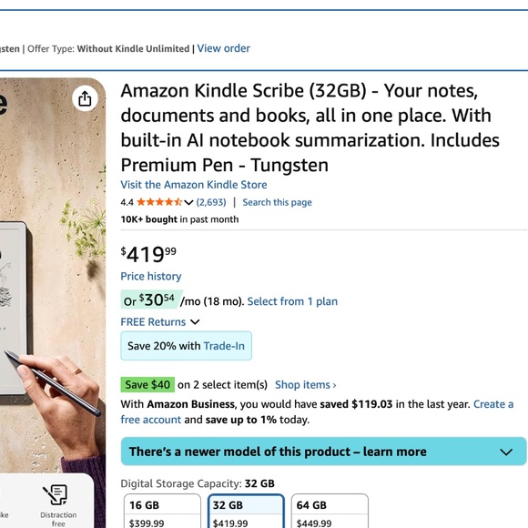 Amazon Kindle Scribe (32G) Bundle + Magnetic Case & Stylus - Picture 6 of 6